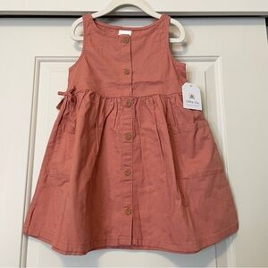 NWT Dusty Pink Dress by Little Co by Lauren Conrad 5T Mauve Cotton Linen Pockets